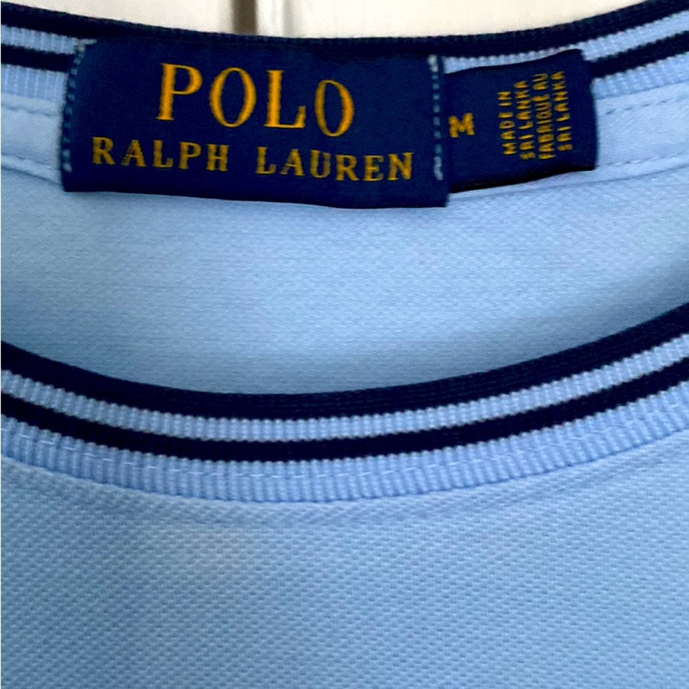 RL polo blue short sleeve crew neck polo